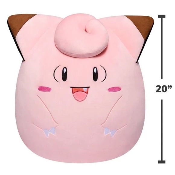NWOT Pokémon Squishmallow Clefairy 20 Inch Plush - Picture 1 of 6